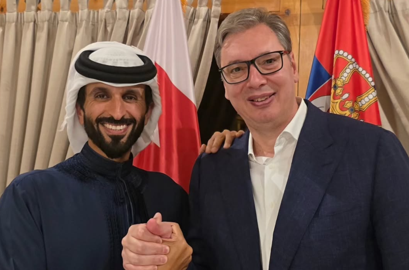 Vučić sa Bin Hamadom: Zahvalan sam što će prisustvovati vojnoj paradi; Kralj Hamad ponovo pozvan u Beograd