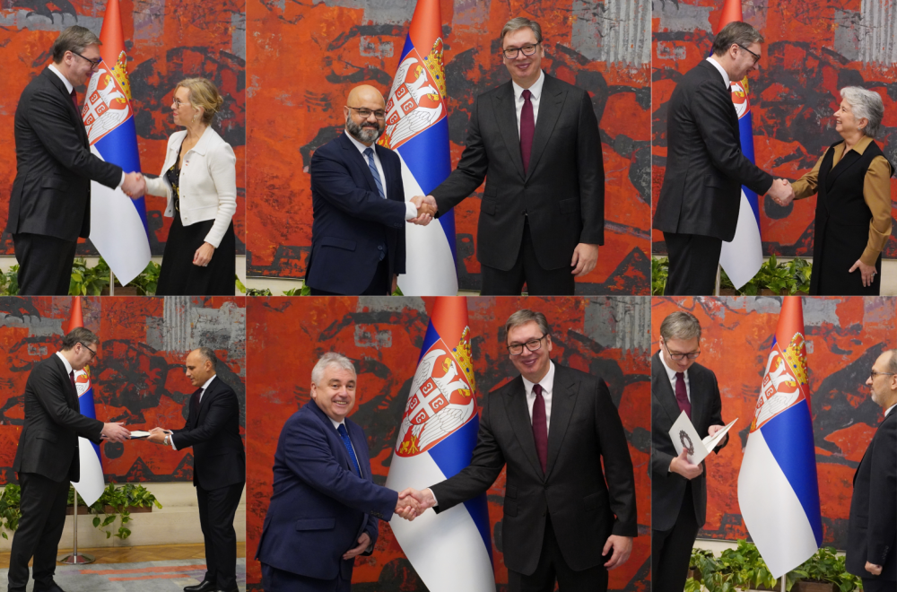 Vučić primio akreditivna pisma novoimenovanih ambasadora u Srbiji: Želje za uspešan i sadržajan mandat FOTO