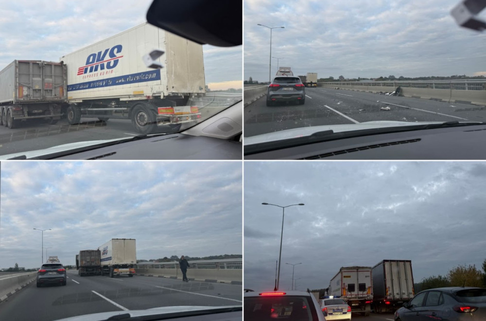Saobraćajka na Pupinovom mostu – ogromne gužve FOTO/VIDEO