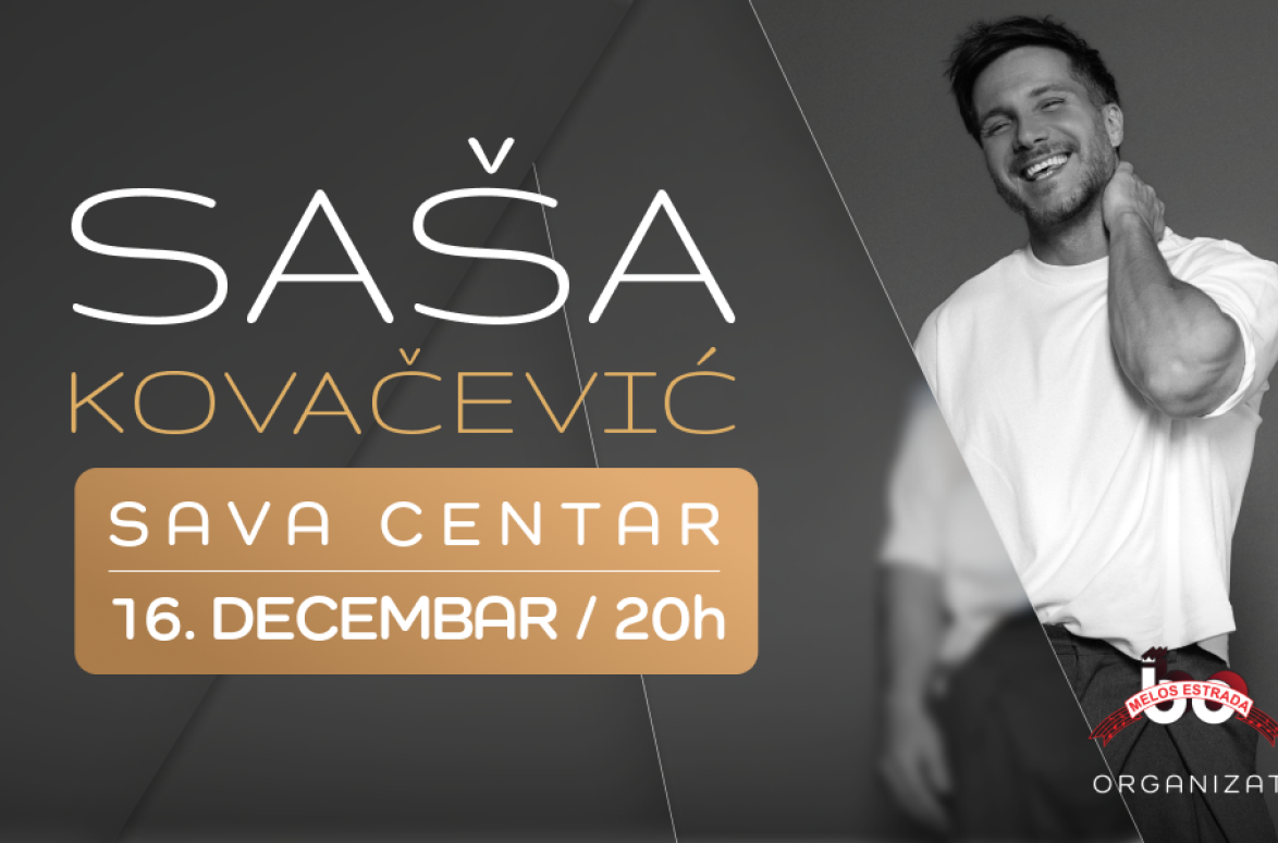 Veliki koncert na značajnom mestu: Saša Kovačević u Plavoj dvorani Sava Centra