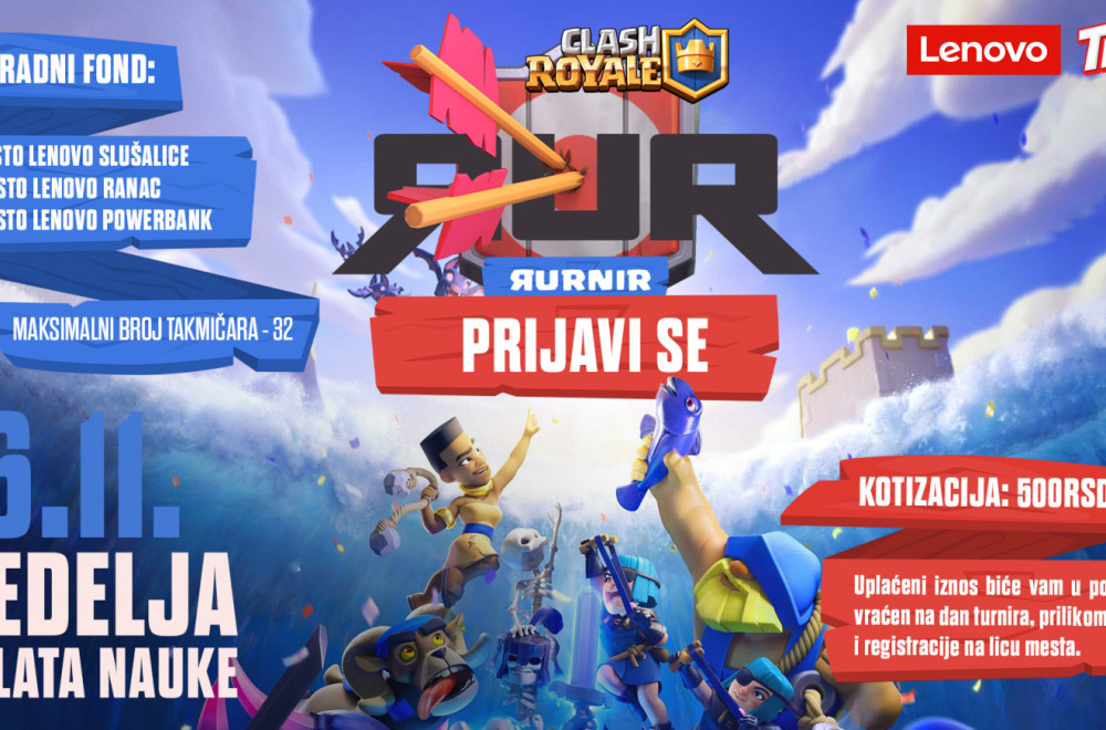 Poslednja prilika da se prijavite za novi RUR Clash Royale turnir!