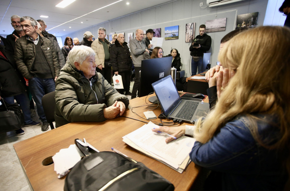 Applications have begun – incredible turnout: People waiting in lines; Now you can "Have a Home of Your Own"