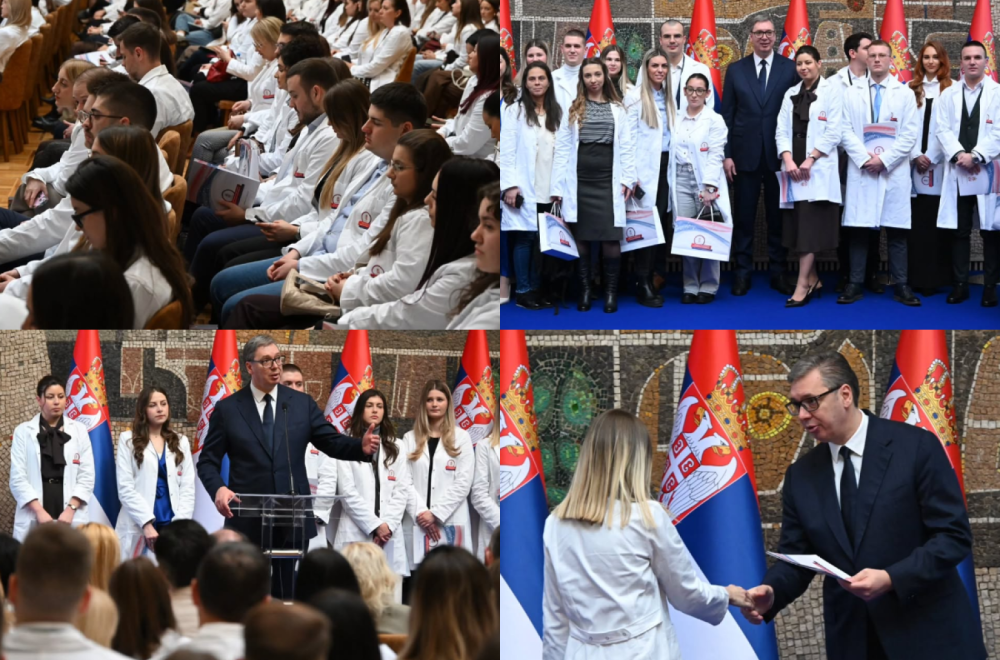Vučić awarded work contracts to the best graduates: "Thank the state that invests so much money in healthcare"