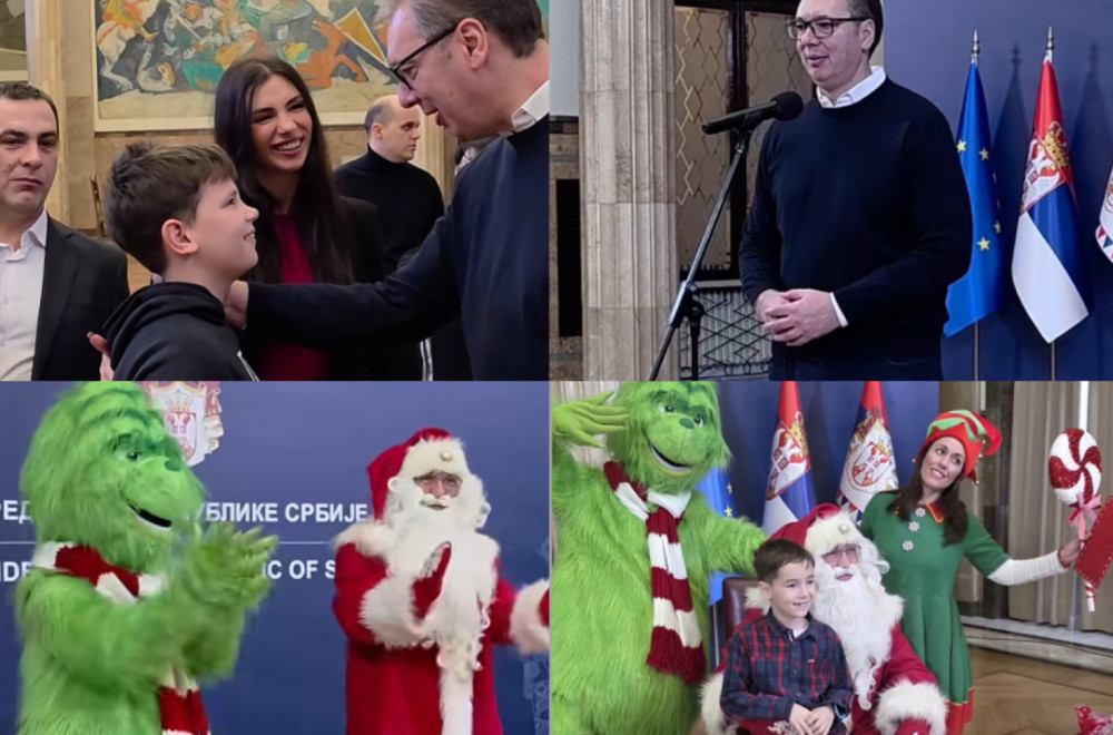 Vučić podelio paketiće u Predsedništvu: Draga deco, želim da se radujete; Mnogo sam srećan što vas vidim VIDEO