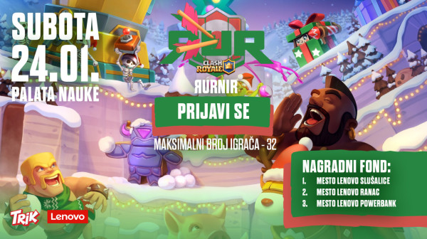 Poslednja prilika da se prijavite za novi RUR Clash Royale turnir!