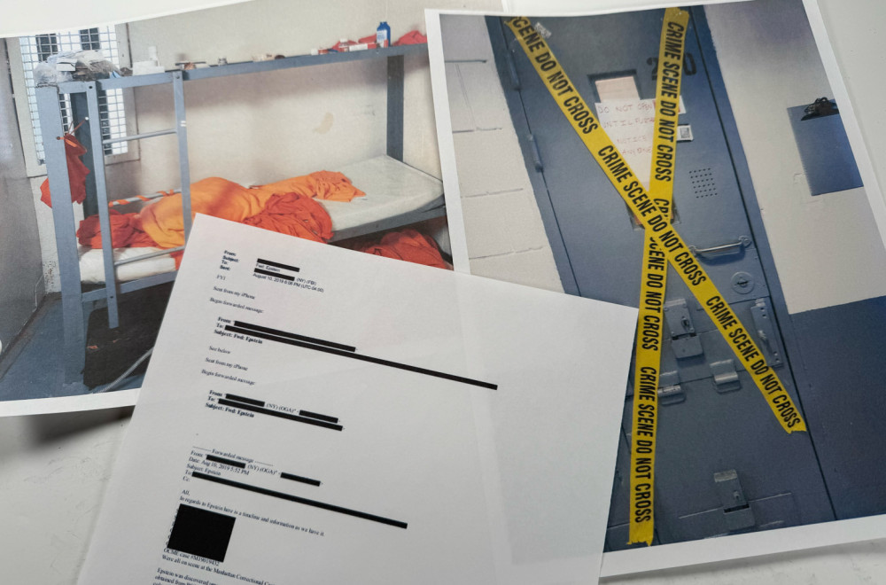 Objavljen snimak pronalaska Epstajnovog tela: Uhvaćena trojica misterioznih muškaraca minut pred smrt VIDEO