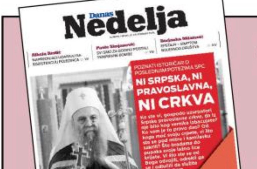 Prva tačka blokaderskog programa objavljena u opozicionom Danasu: Odmah ukinuti Srpsku pravoslavnu crkvu FOTO