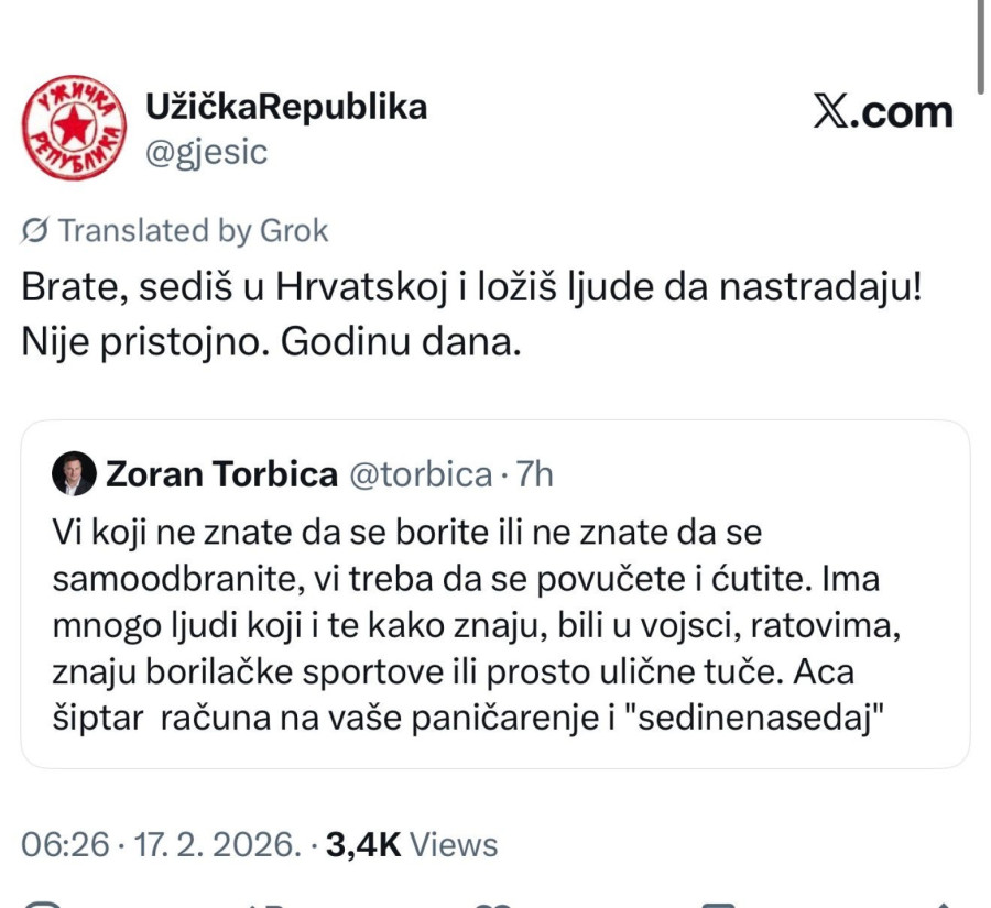 Ješić potvrdio: Hrvatska već godinu dana huška i organizuje krvoproliće u Srbiji