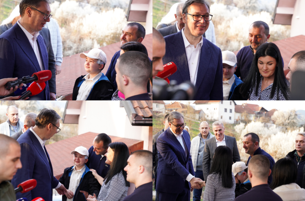 Vučić u Bajinoj Bašti; Posetio porodicu Knežević; Poručio malom Andriji: "Ti si mi najvažniji" FOTO