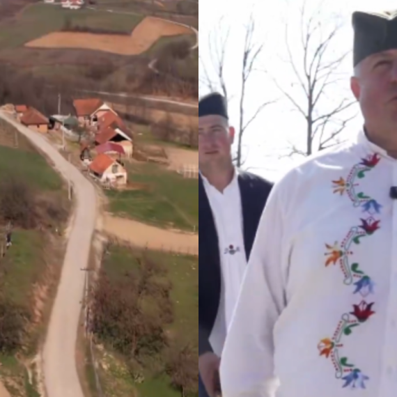 Vučić ispunio ono što je obećao; Domaćini iz sela Kotraža mu se zahvalili na poseban način VIDEO