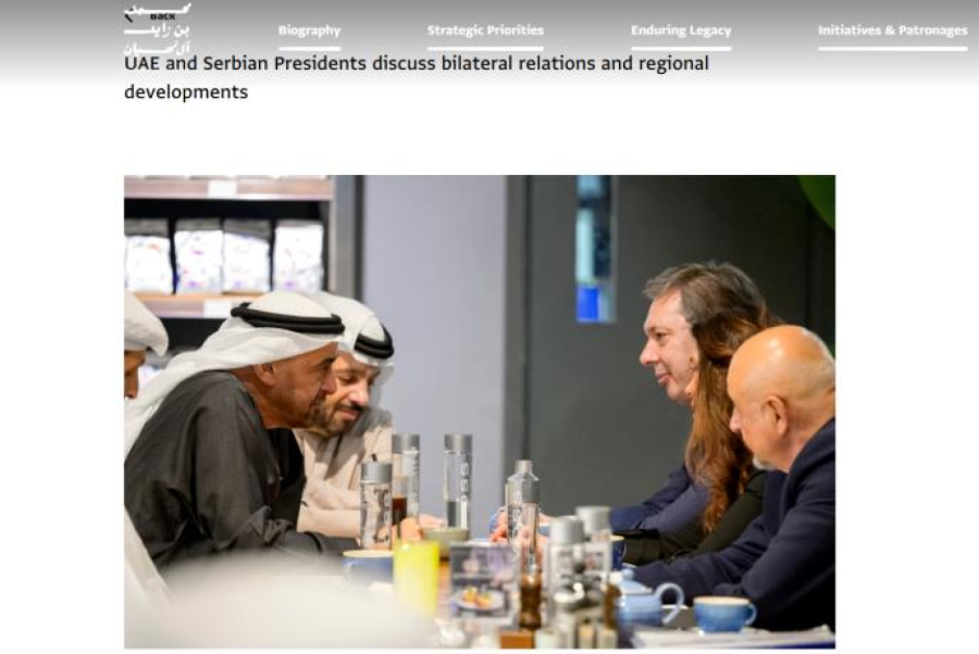 Poseta Vučića udarna vest u Emiratima; Vodeći mediji UAE o istorijskoj poseti: Mir u prvom planu FOTO