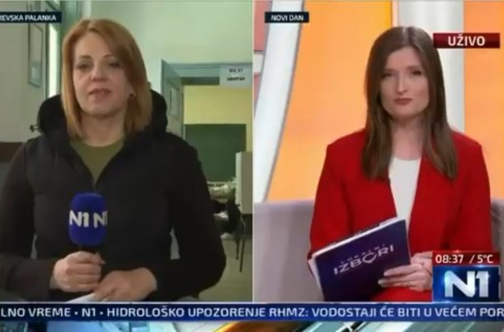 Na TV N1 uživo sa biračkog mesta govore o "studentskim protestima" i "novoj političkoj snazi" VIDEO