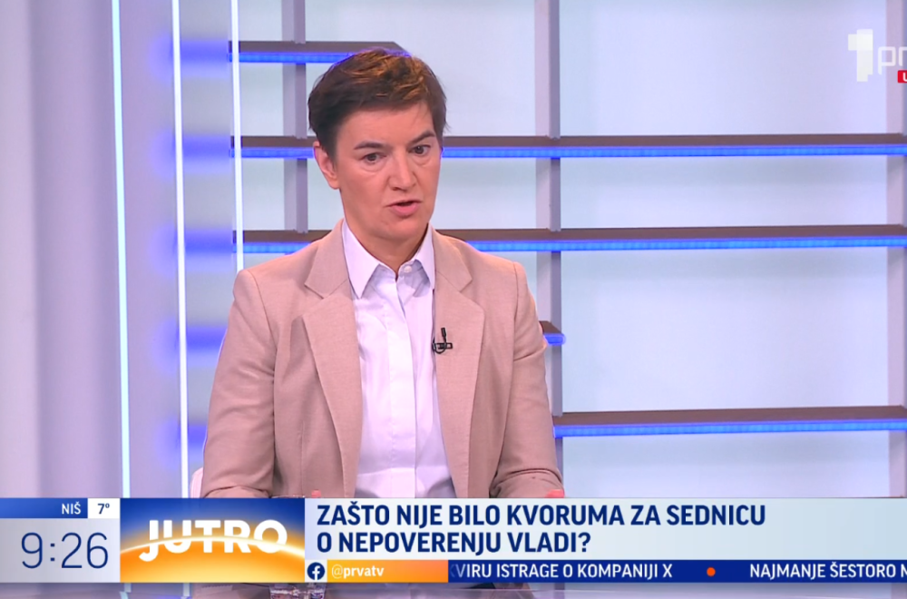 Brnabić: "Opozicija vodi politički performans"; "Vučić je 154 puta pozvao na dijalog, nisu odgovorili" VIDEO