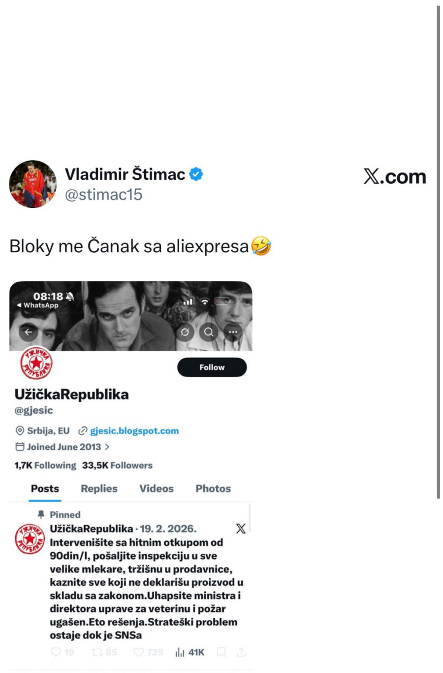 Nastavlja se rat blokadera: Ješić i Štimac pokazali – svi su protiv svih FOTO
