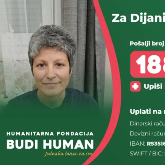 Pomozimo Dijani da pobedi rak: Pošaljite 1883 na broj 3030