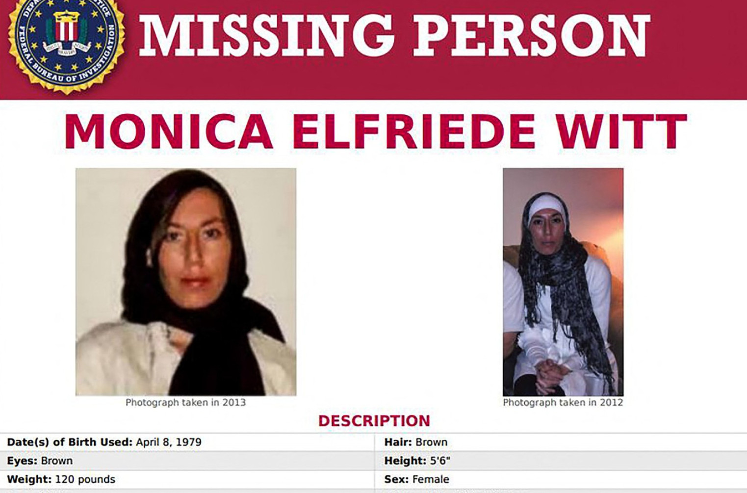 Izdala Ameriku za Iran; FBI nudi 200.000 dolara za njen trag FOTO