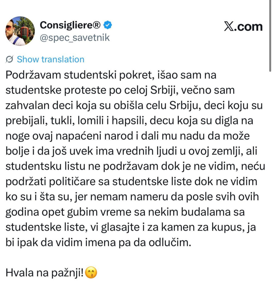 Raspada se podrška blokaderima; Dok ne izađete sa imenima, nemate moj glas FOTO