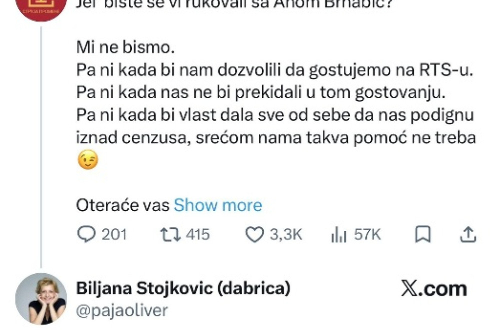 Novi primer "razvoda" blokadera i opozicije; Propala kandidatkinja podržala linč Marinike FOTO