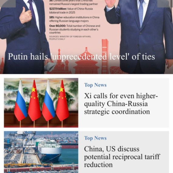 Kinezi dokazali ko im je bitan: "Putin, Tramp i Vučić"