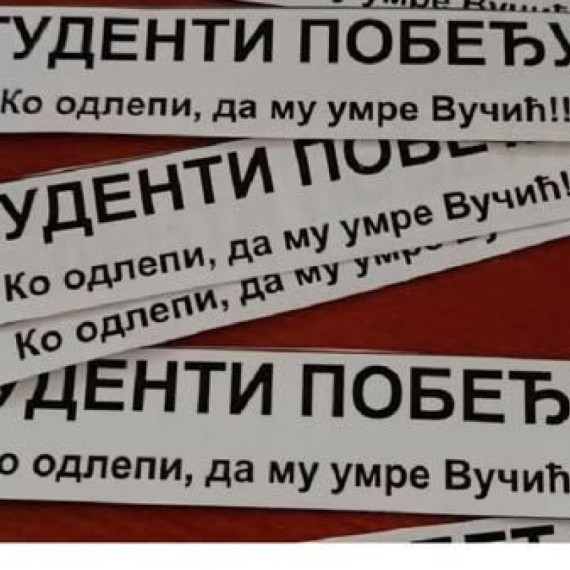 Jedina ideologija blokadera – smrt; Jezivi natpisi na nalepnicama FOTO