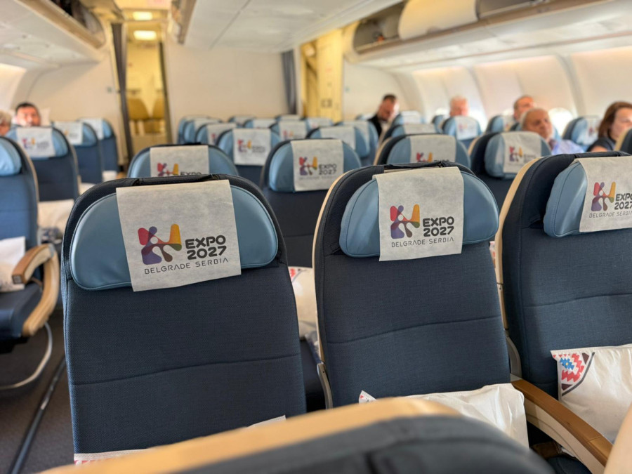 Brendirani avion kao nastavak promocije EXPO 2027 koja će okupiti svet u Srbiji FOTO