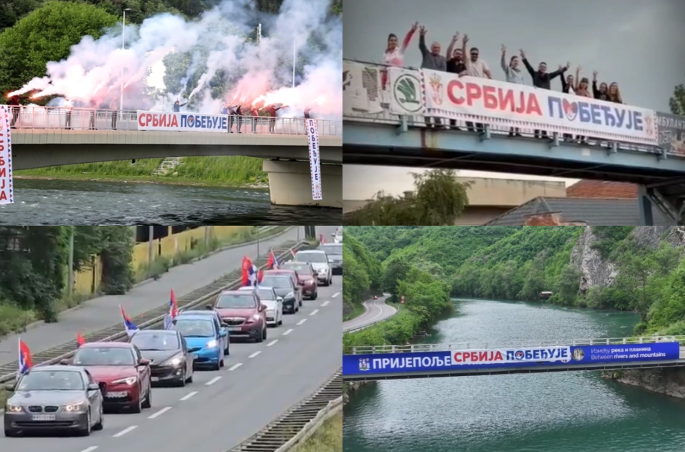 "Srbija pobeđuje"; Narod ustao da podrži Vučića; Trobojka širom Loznice, Prijepolja, Kraljeva, Šapca... VIDEO