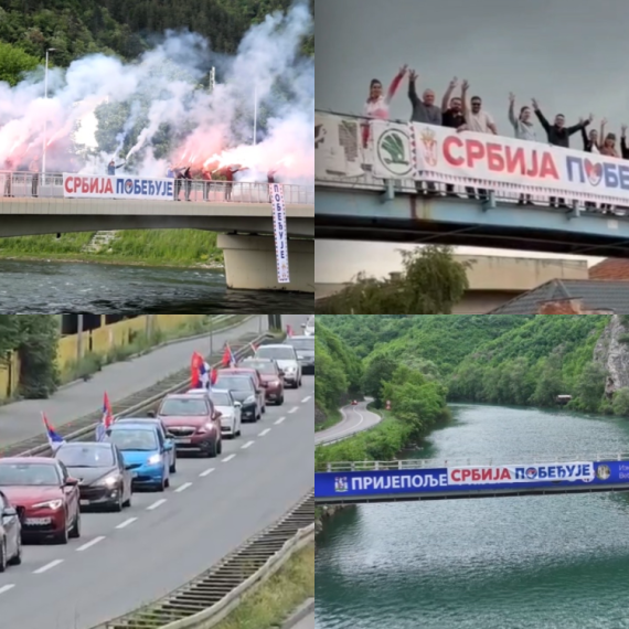 "Srbija pobeđuje"; Narod ustao da podrži Vučića; Trobojka širom Loznice, Prijepolja, Kraljeva, Šapca... VIDEO