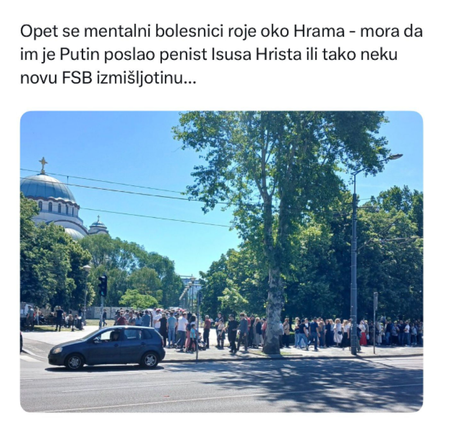 Sramno: Blokader najstrašnije izvređao pravoslavnu veru i crkvu FOTO