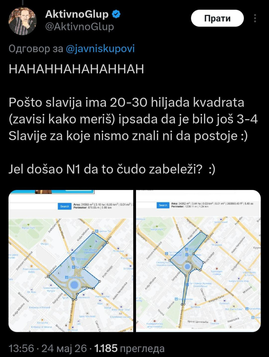 Naduvali brojke sa skupa na Slaviji; Blokaderi uhvaćeni u još jednoj manipulaciji FOTO