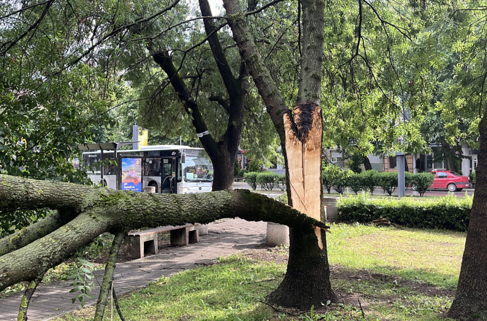 Jako nevreme pogodilo Srbiju: Olujni vetar nosi sve pred sobom; Zabeleženi dramatični prizori FOTO/VIDEO