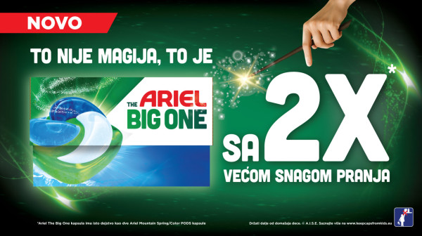 Ariel predstavlja The Big One - novu generaciju pranja bez kompromisa