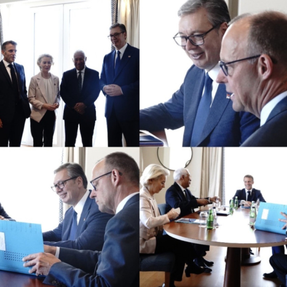 Velika čast za Srbiju; Vučić sam sa Fon der Lajen, Koštom, Mercom i Makronom: "O evropskoj budućnosti Srbije"