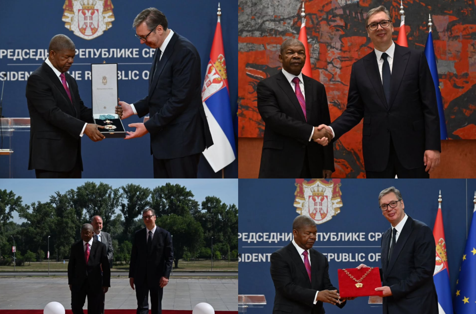 Vučić priredio svečani doček predsedniku Angole; Dodeljeno ordenje; Održan Okrugli sto; Obratili se lideri