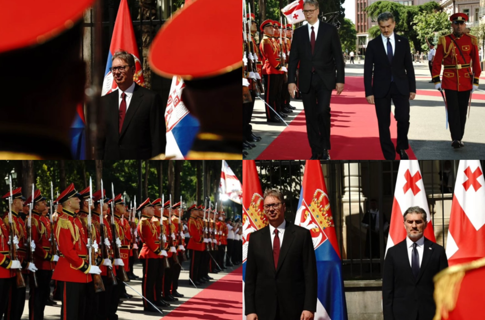 Najviše počasti za Vučića u Tbilisiju; Predsedniku Srbije priređen veličanstven doček FOTO