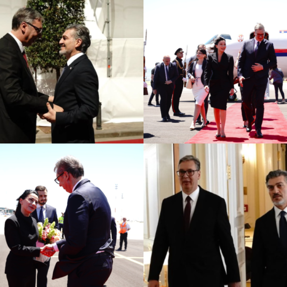 Vučić u Gruziji; Sastao se sa Kavelašvilijem i patrijarhom; Položio venac na Spomenik herojima FOTO/VIDEO
