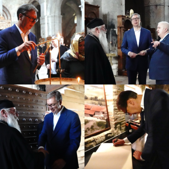 Vučić obišao manastirski kompleks u Alaverdiju: "Jedna od najlepših uspomena koje nosim iz Gruzije" FOTO
