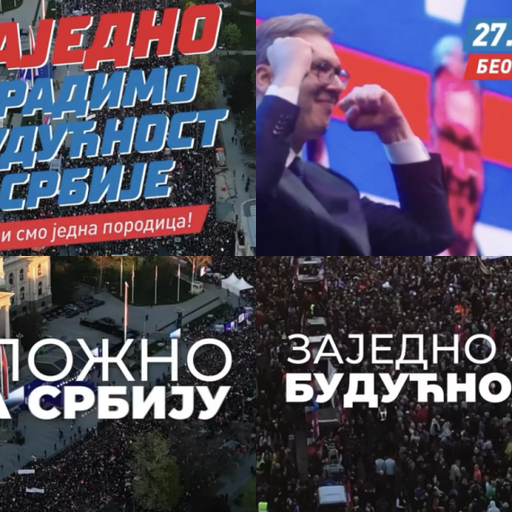 Vučić uoči sutrašnjeg velikog skupa: "Složno za Srbiju, odlučno za naše porodice, zajedno za budućnost!" VIDEO