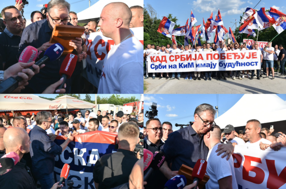 Prelepe slike iz Oplanića; Srbi sa KiM Vučiću uručili ikonu Svetog cara Lazara FOTO