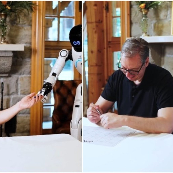 Vučić objavio novi video sa robotima: "Dobro došli u Beograd, da zajedno gradimo budućnost" VIDEO