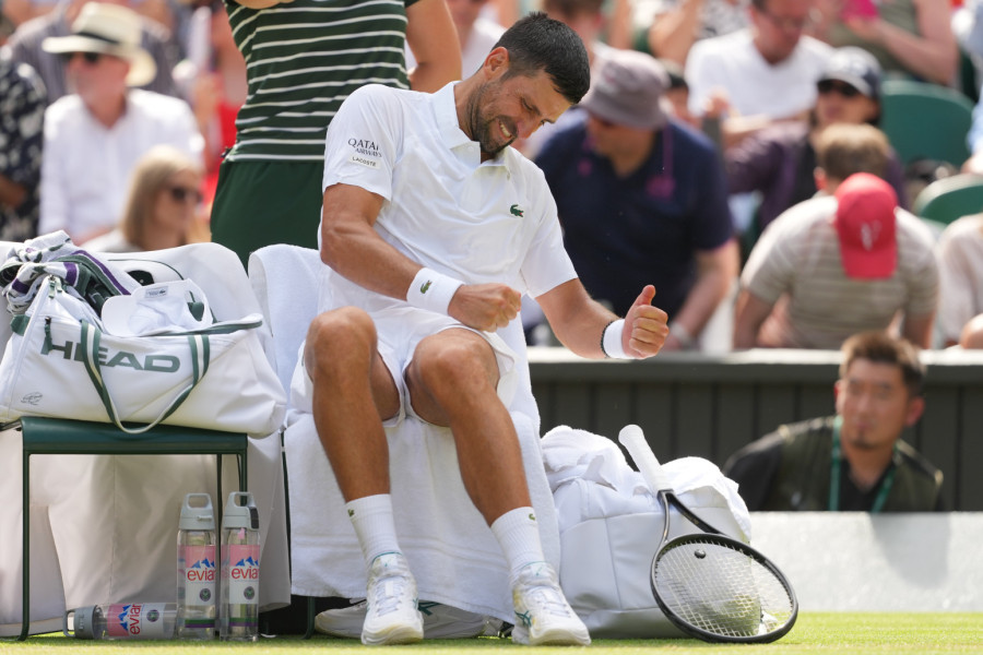 Djokovic battles past tough Frenchman to equal Federer; A little bit lucky, a little bit skillful