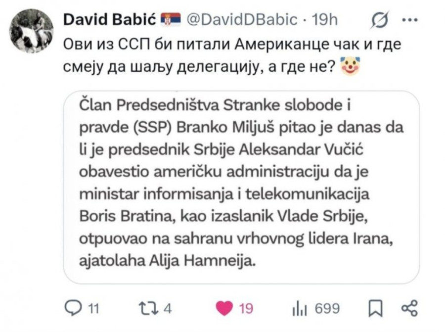 Blokaderi bi strance pitali gde smeju da šalju delegacije; Za razliku od njih Vučić vodi slobodarsku politiku