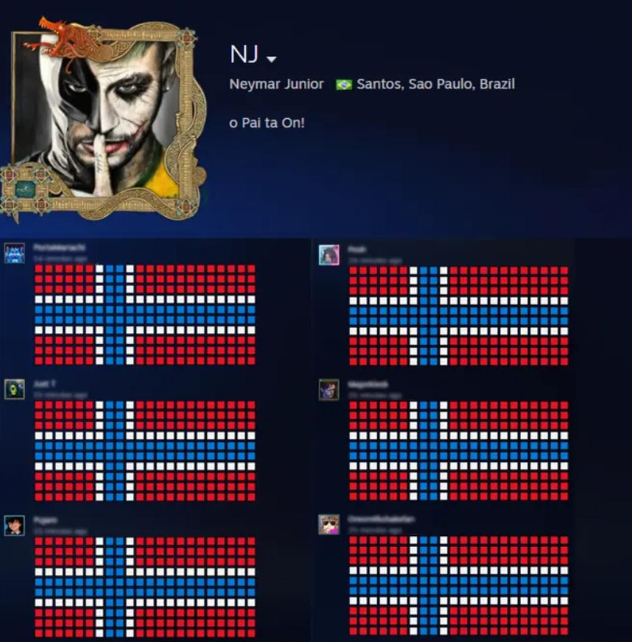 CS2 igrači bez milosti na Nejmarovom Steam profilu