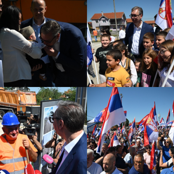 Vučić obišao završne radove kod Leskovca: "Put znači život za ove ljude"; "Ulagaćemo ravnomerno u Srbiju" FOTO