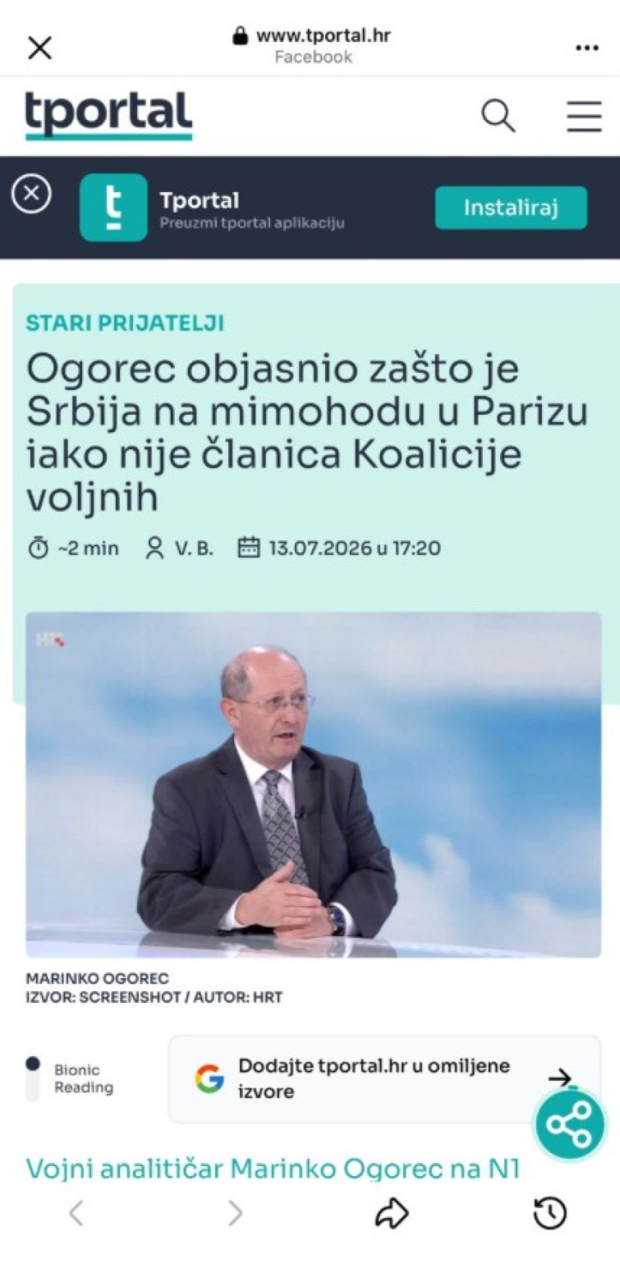 Hrvati besni: Savezništvo sa Francuskom izazvalo negodovanje komšija