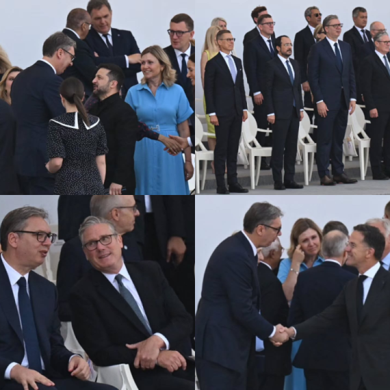 Vučić prvi predsednik Srbije koji je na proslavi nacionalnog praznika; Prvi red i velika čast za Srbiju FOTO