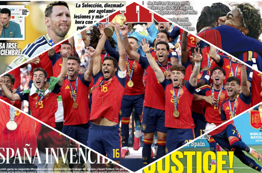 The World celebrates Spain's title PHOTO