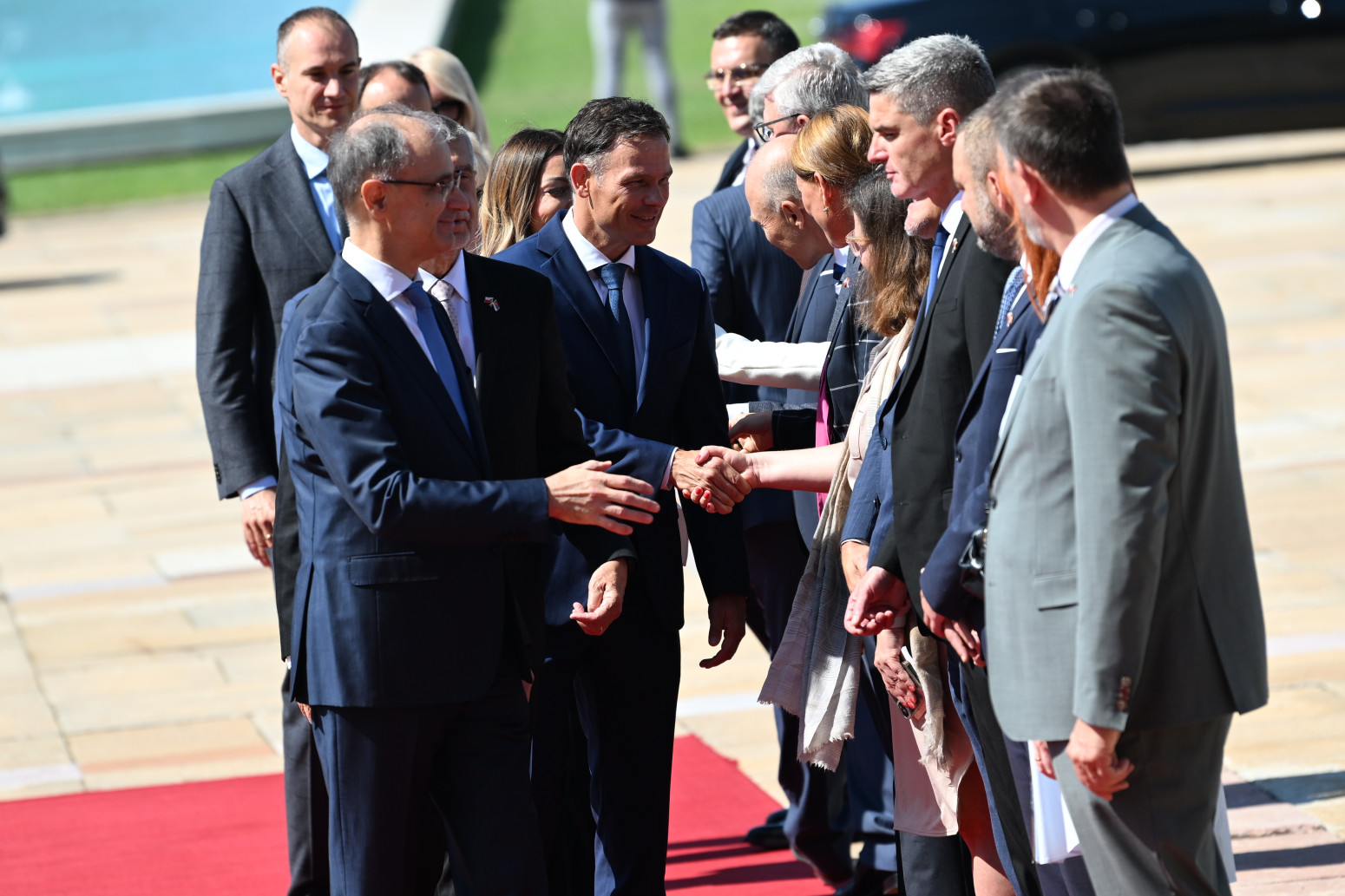 Premijer Češke Andrej Babiš u poseti Beogradu; Svečani doček ispred Palate Srbija