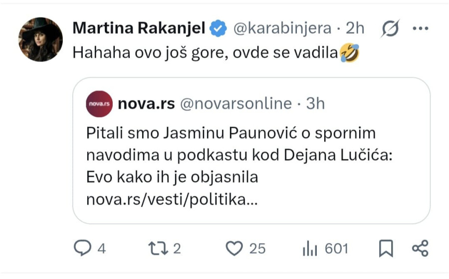 Paunović pokušala da se opere na blokaderskoj Nova S, pa se ukopala još dublje – ni blokaderi nisu naseli