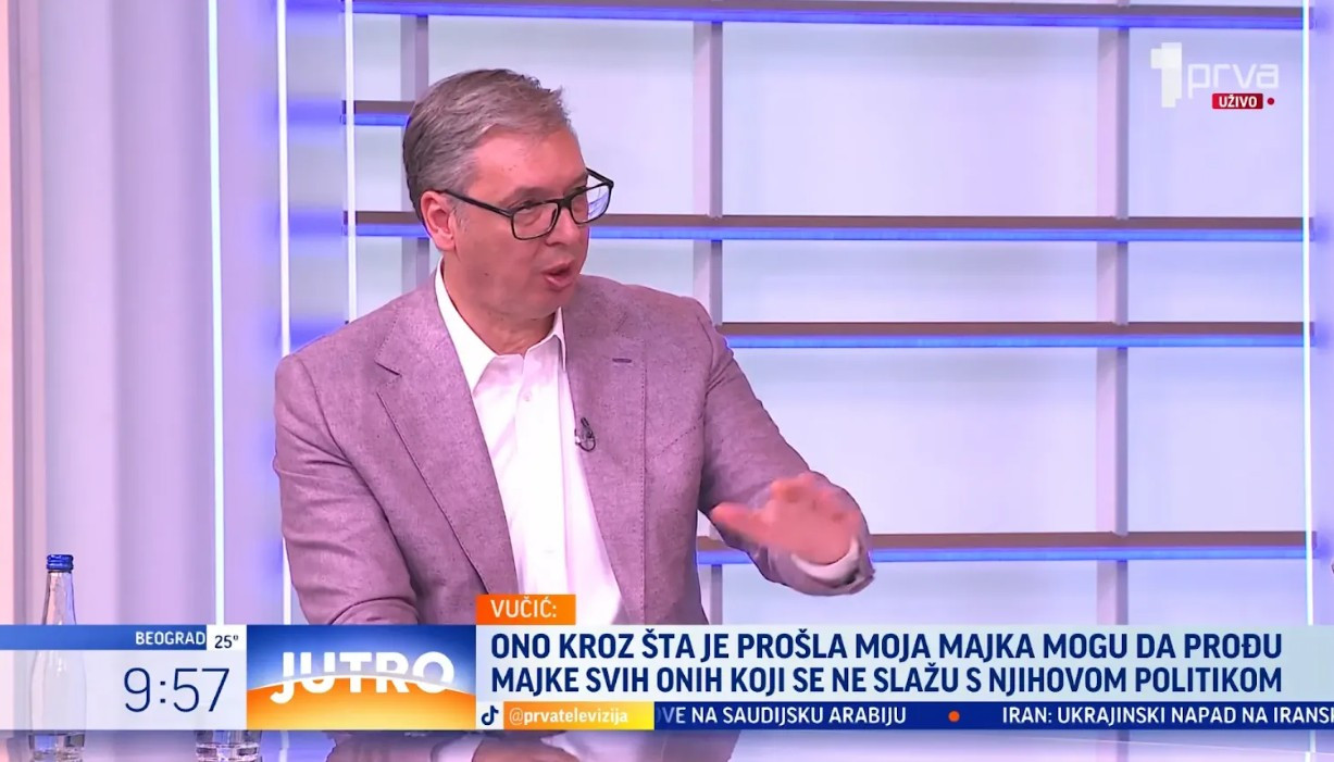 Vučić na TV Prva: Reči Jasmine Paunović su napad na svaku majku u Srbiji; Najvažnije mi je da čujem ljude