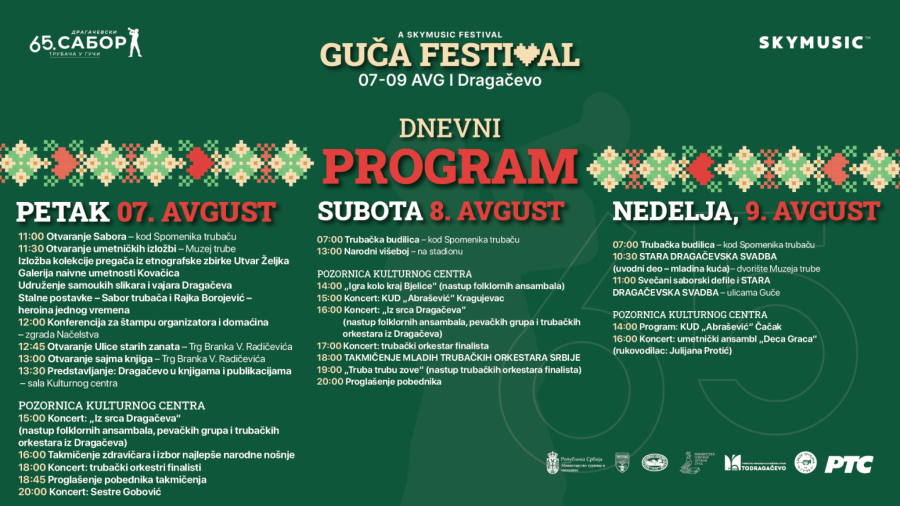 Trubačka budilica, narodni višeboj i čuvena Dragačevska svadba; Evo šta vas sve očekuje na 65. Saboru trubača